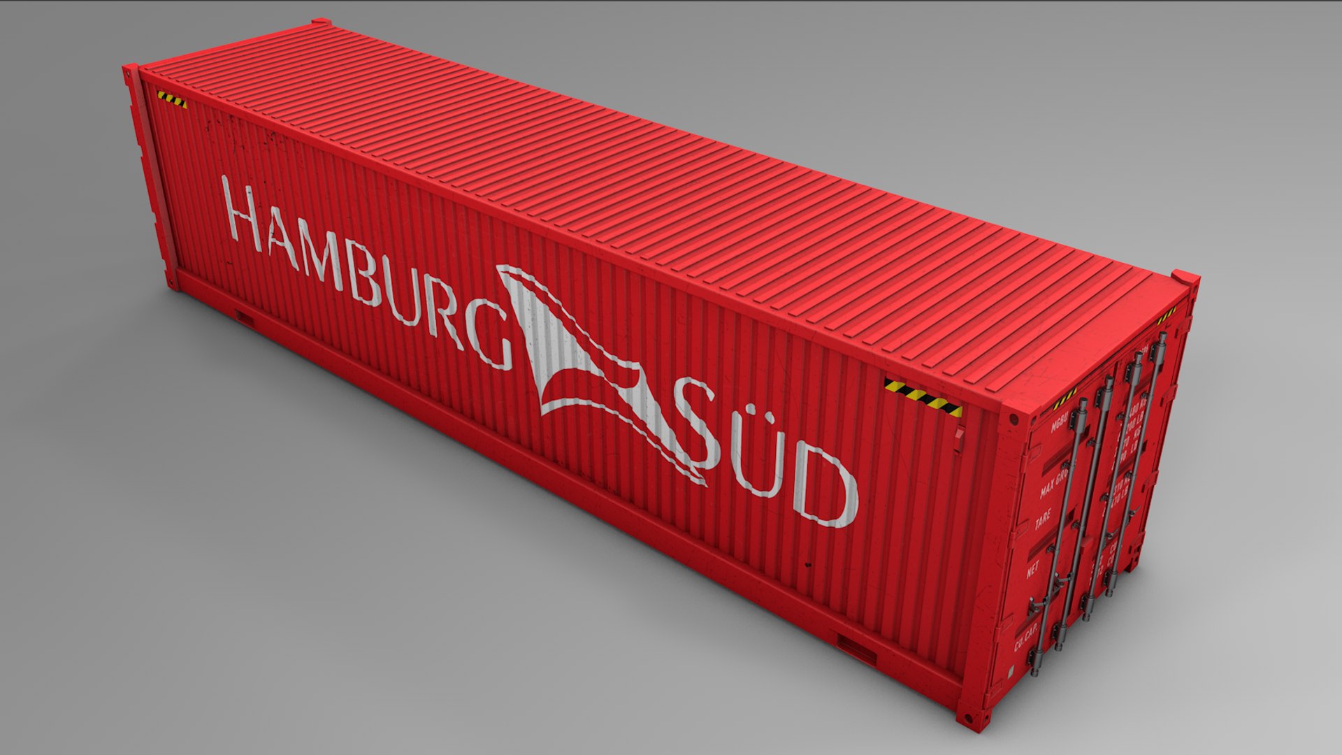 3D hamburg sud cargo container model - TurboSquid 1563502