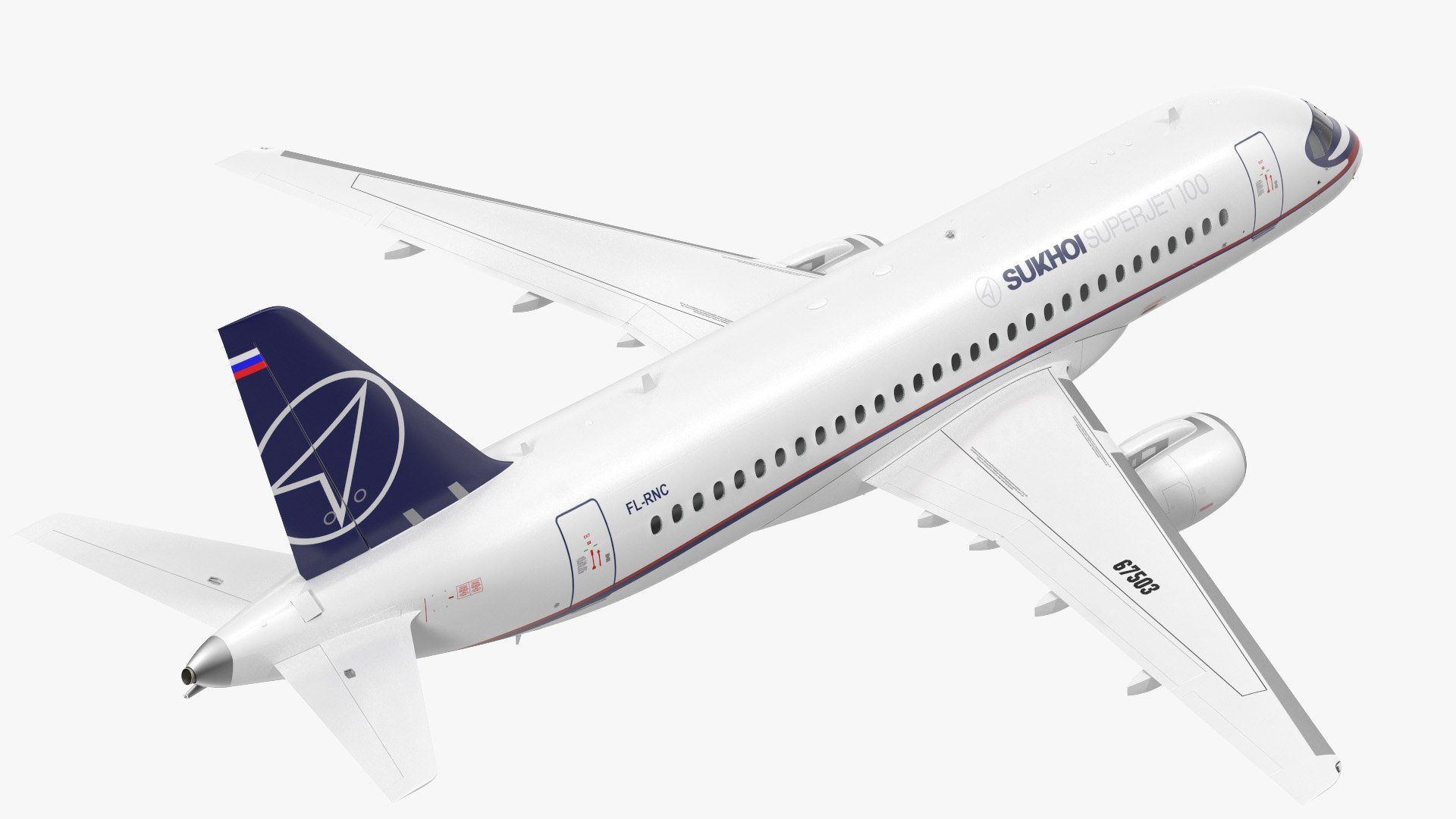 Sukhoi Superjet 100 95lr Flight 3D model preview