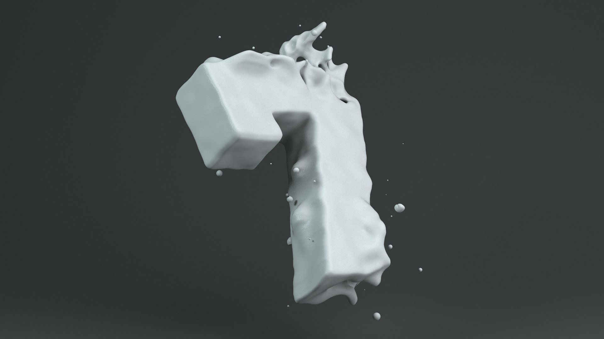 3D Number Liquid - TurboSquid 1689943