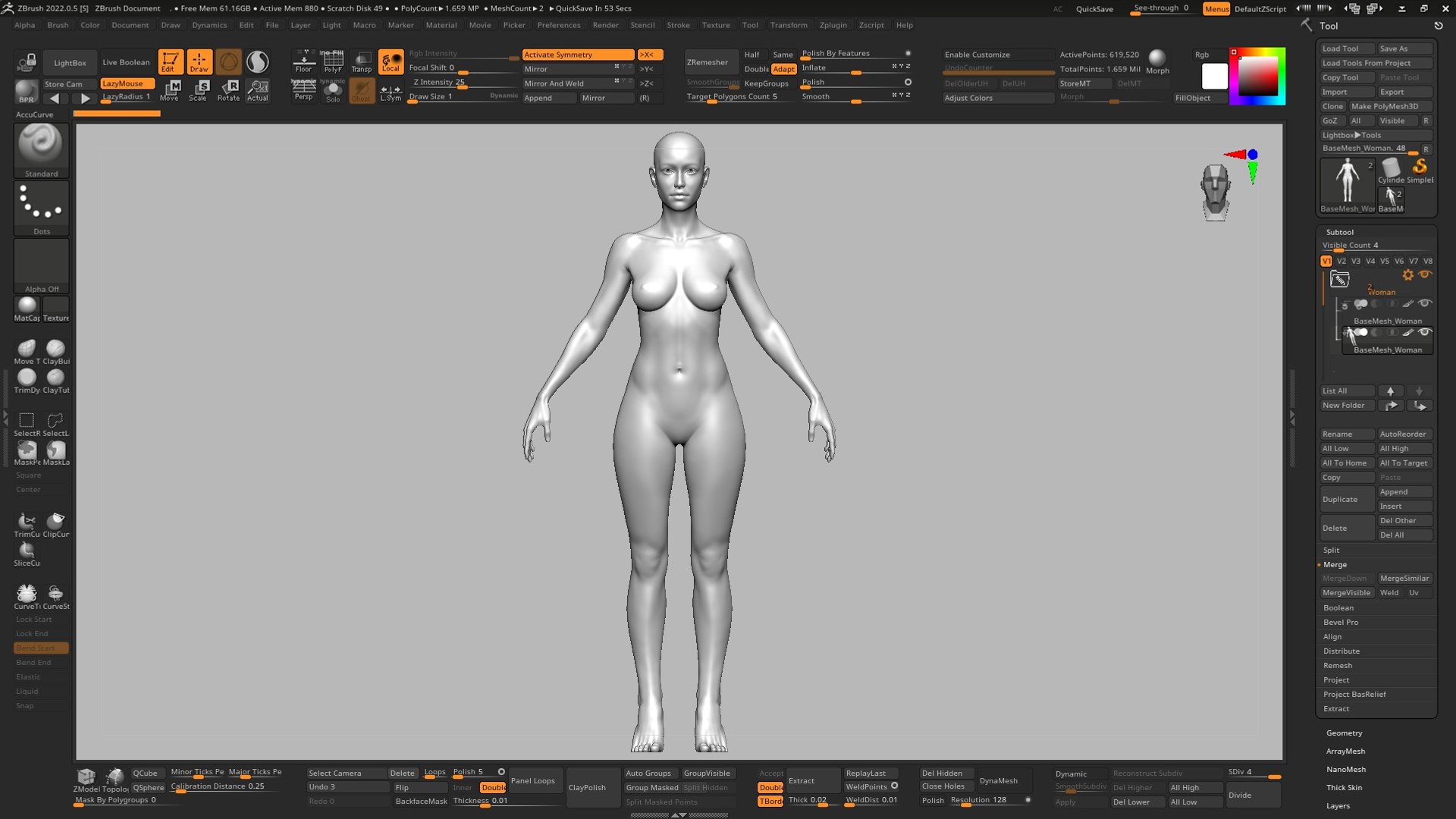 Realistic Female Body Base Mesh 3D https://p.turbosquid.com/ts-thumb/fb/dv7A8C/5D/2.14.zbrush_screenshot_woman/jpg/1738428302/1920x1080/fit_q87/0289e6a9bd8499155a8a808995f20008b8e0760e/2.14.zbrush_screenshot_woman.jpg