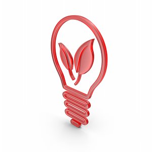 Save Energy Symbol Red