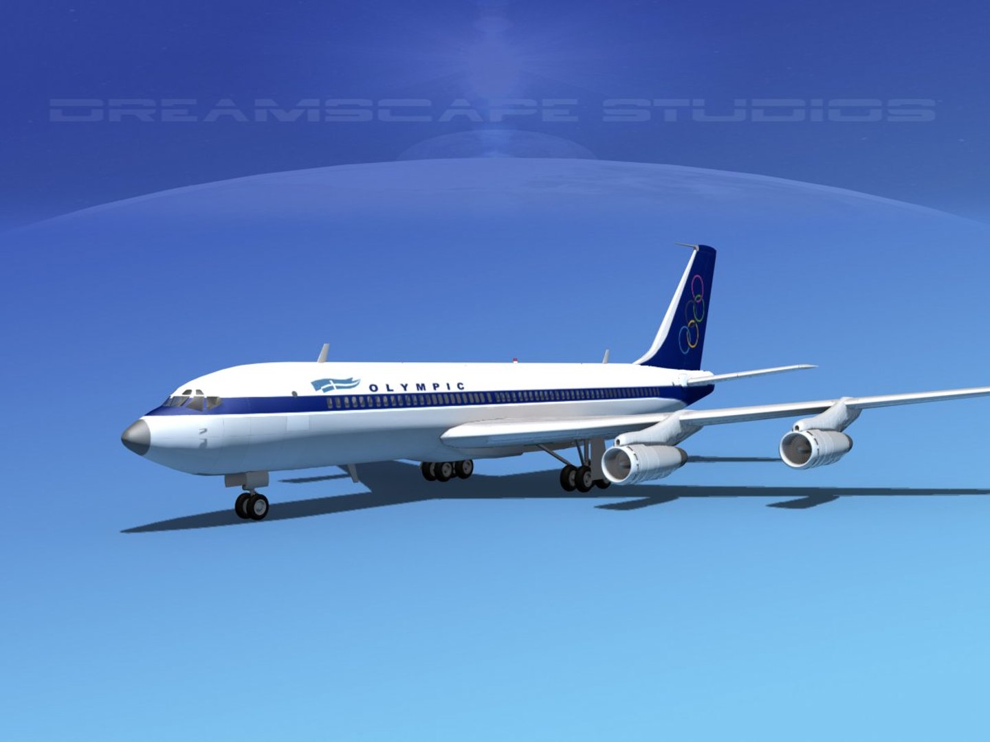 707-320 Airlines Boeing 707 3d Model