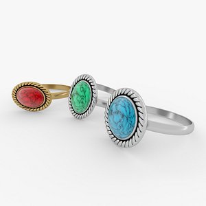 stone rings 3D model