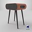 Mesa con altavoz de suelo híbrido marrón
