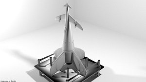 missile rocket rocketship 3D model