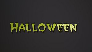 Halloween lettering 3D model