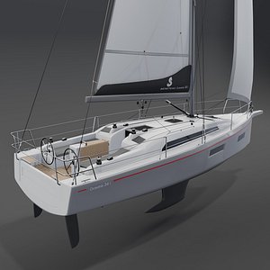 BENETEAU OCEANIS YACHT 34 1 3D Yacht PBR model 3D