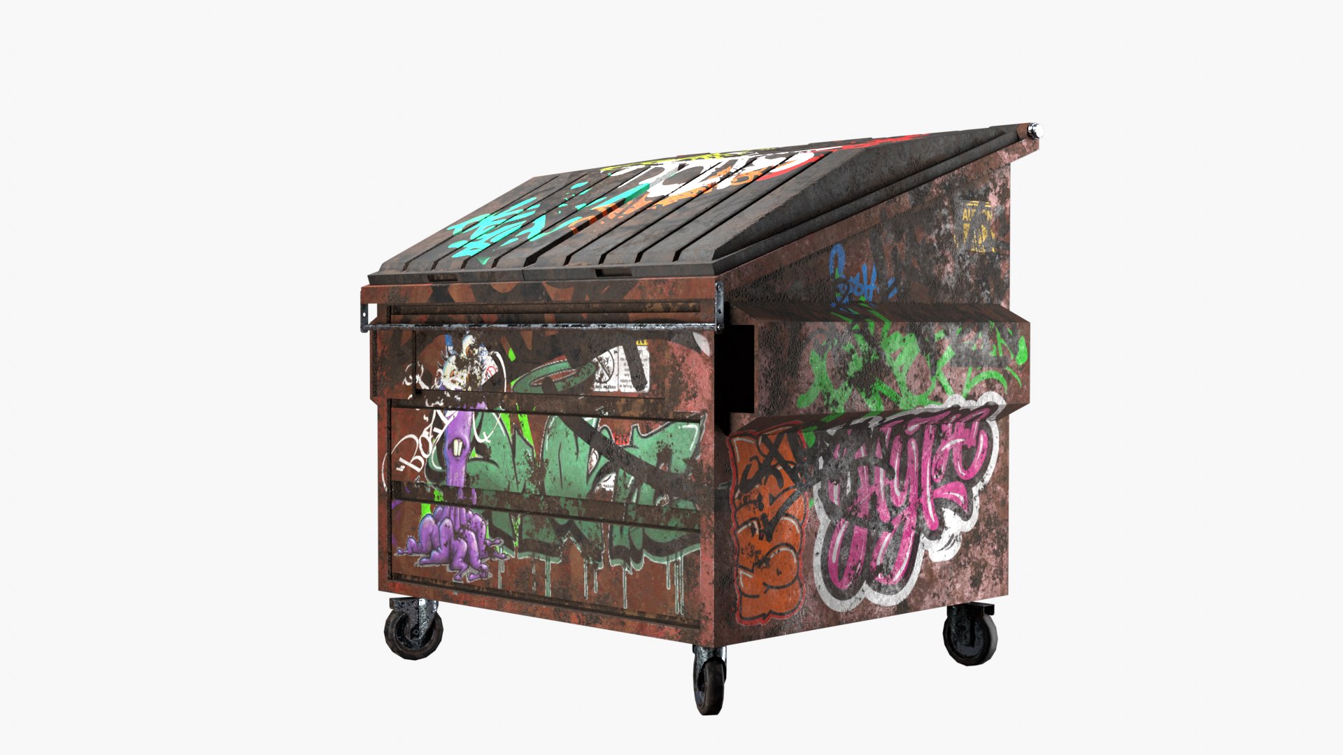 Red Dumpsters Collection 3D Model TurboSquid 2172137