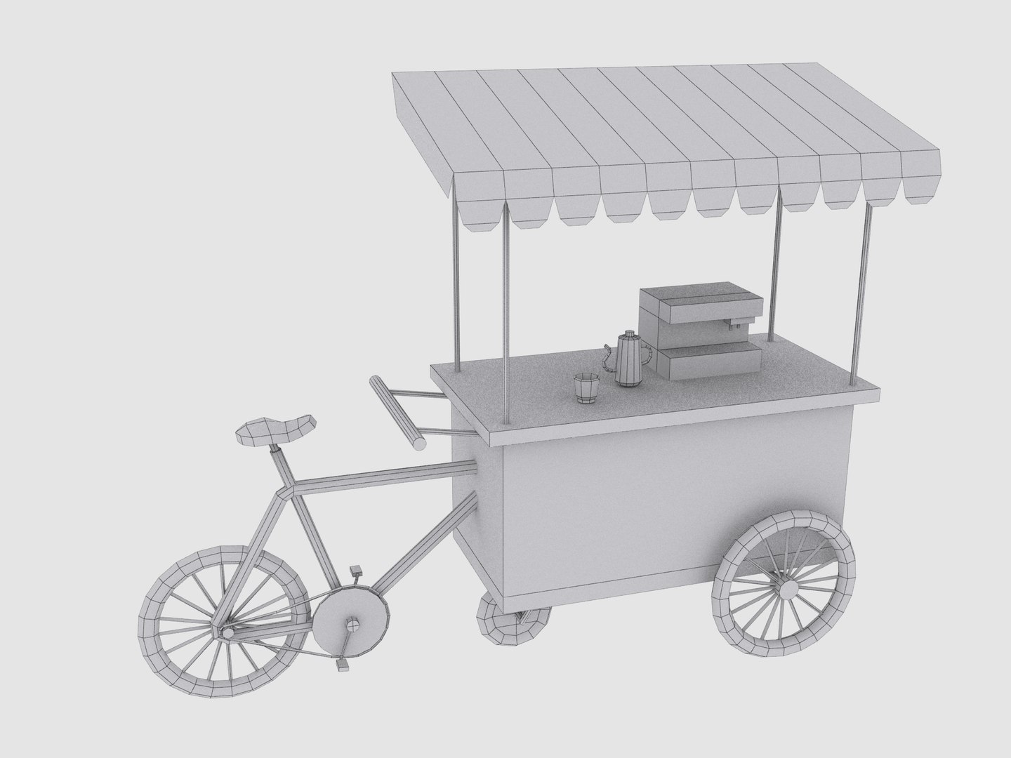 3D Food Carts Cartoon Model - TurboSquid 1304832