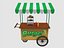 3D food carts cartoon model