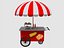 3D food carts cartoon model