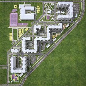 3D Urban Area 04 model