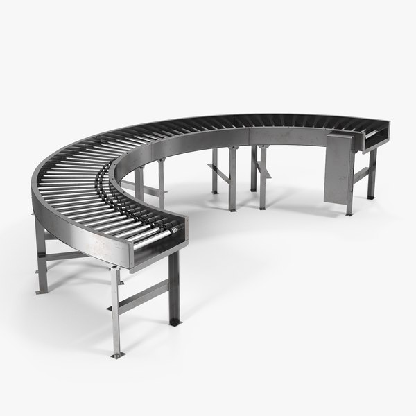 bend roller conveyor motorised 3D model
