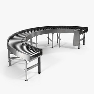 Bend Roller Conveyor Motorised 3D Model