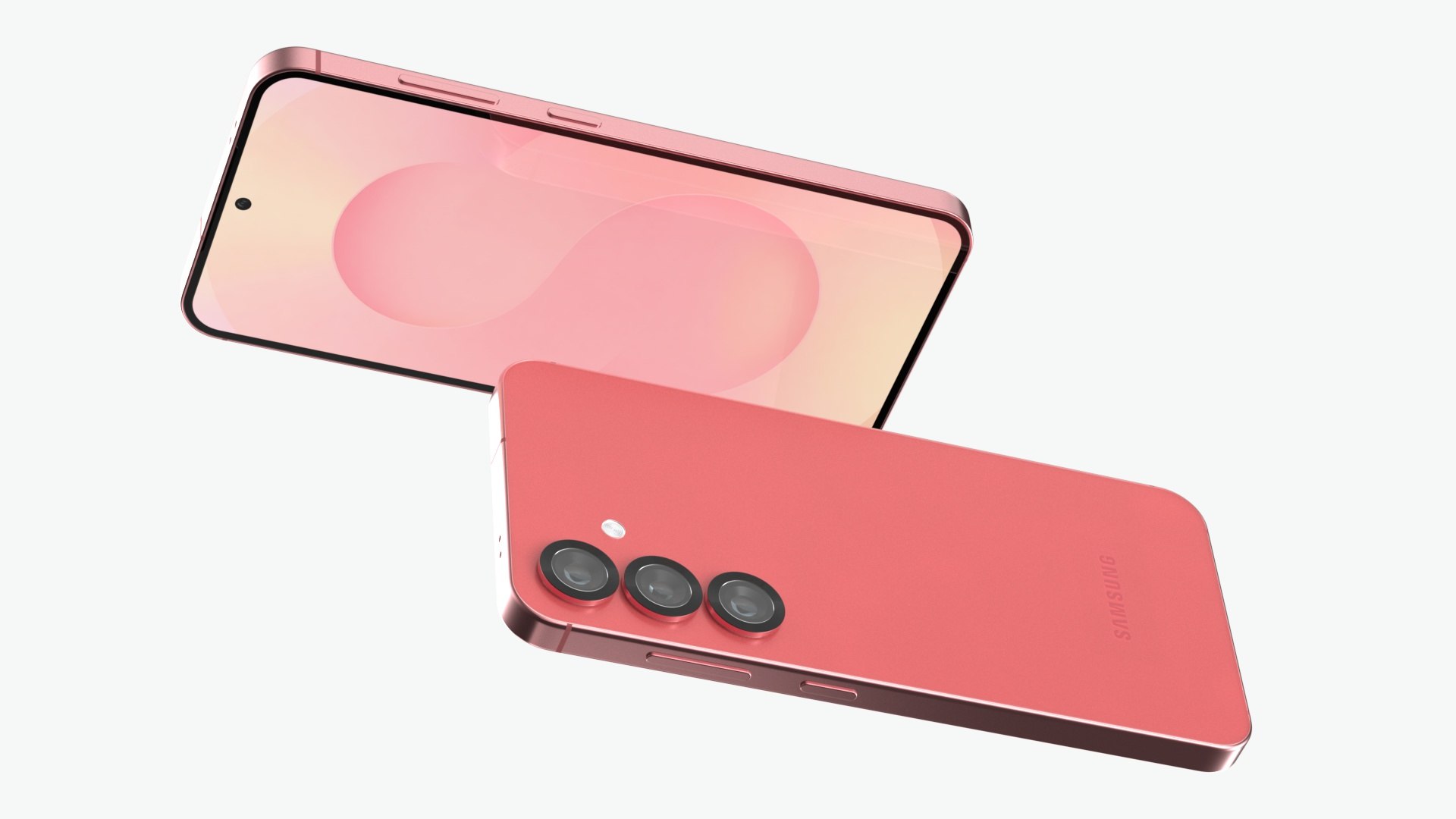 Samsung Galaxy S25 Coral Red 3D Model - TurboSquid 2345302