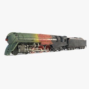 3D model Modern Coal fired Trains