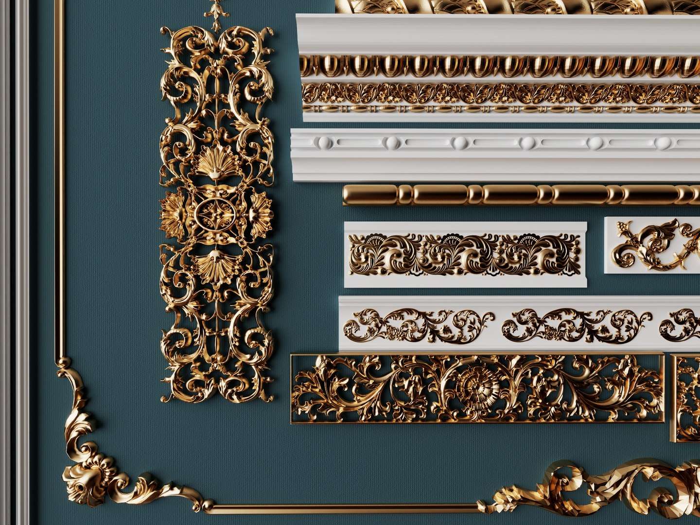 3D Baroque Gold Decorative Molding Collection model https://p.turbosquid.com/ts-thumb/fc/J8yFsP/xr/12/jpg/1772957948/1920x1080/fit_q87/423cea7555ea5bea7a98ae5e7d8c715ae8e40cf9/12.jpg