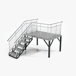 3D metal stairs model