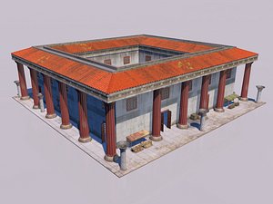 classical greek house 3D model