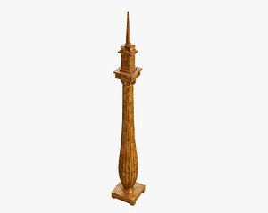 Free Golden Column 3D model