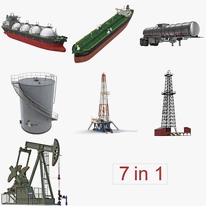 oil production equipment 2 3D model