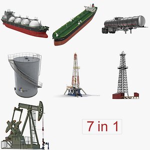 Oil Production Equipment 3D Models Collection 2