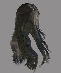 female hairstyle hair 3D model