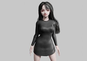 3D Cartoon mysterious Woman V35383