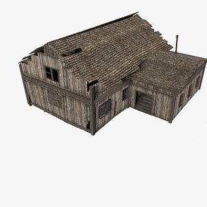 Old wood house 3D model