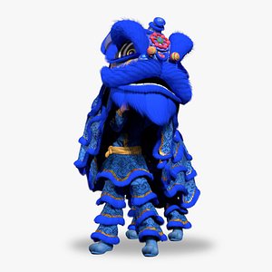 3D Lion Dance Lunar New Year model