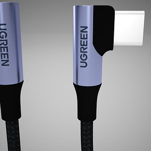 USB to USB C Cable 90