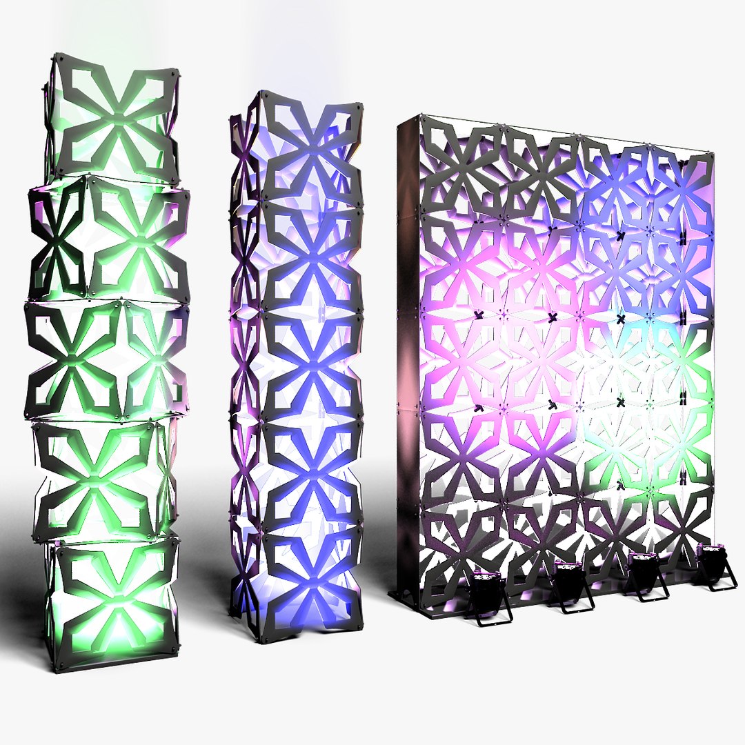 Free 3D Stage Decor 4 - Modular Wall Column - TurboSquid 2062143