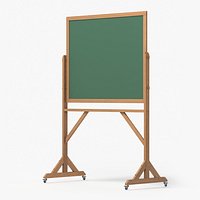 Wooden Rolling Classroom Chalkboard