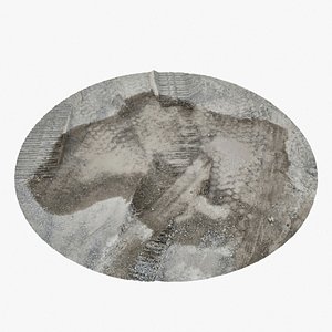 Gravel Ground Water 04 - 3D photogrammetry model scan of sand and tire track pattern model