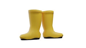 APD Sepatu Boot Low Poly 3D