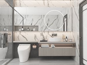 3D Modern Bath Room - 008