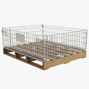 Collapsible Mesh Metal Pallet Cage