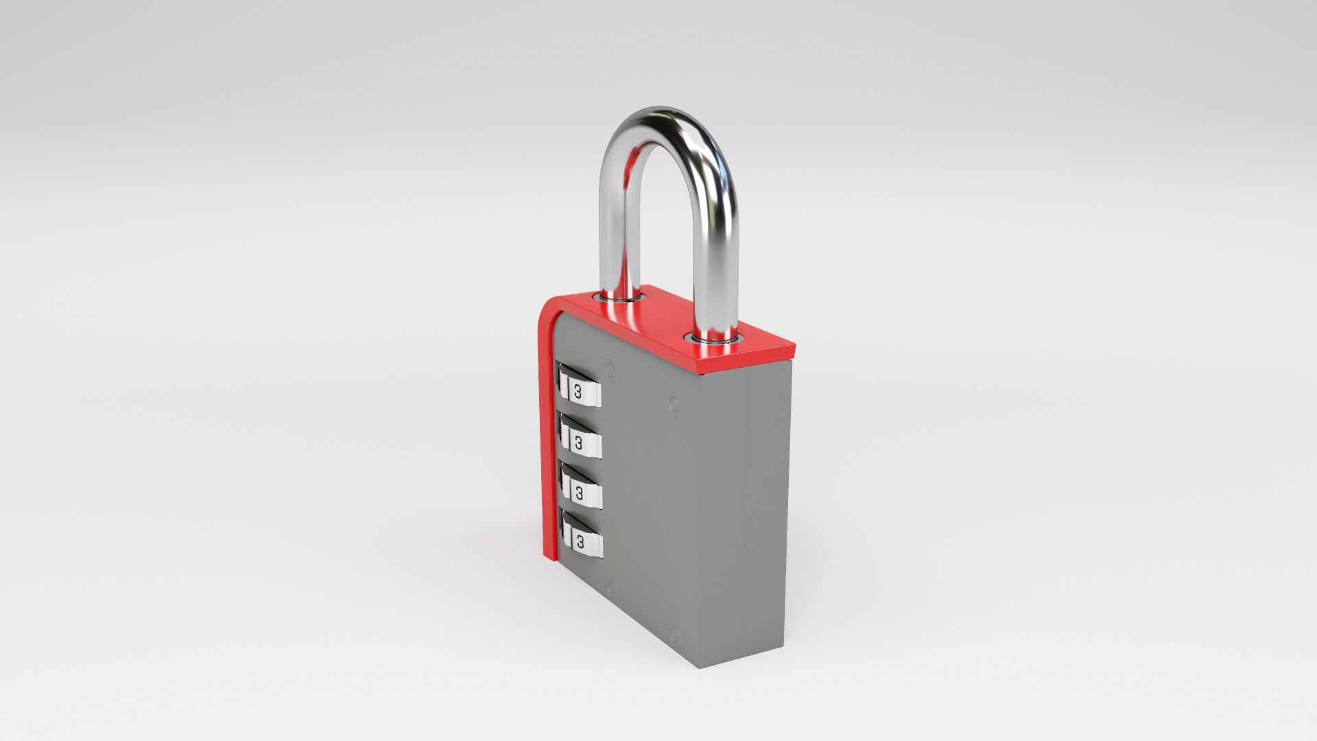Combination Lock 3D Model - TurboSquid 1684333