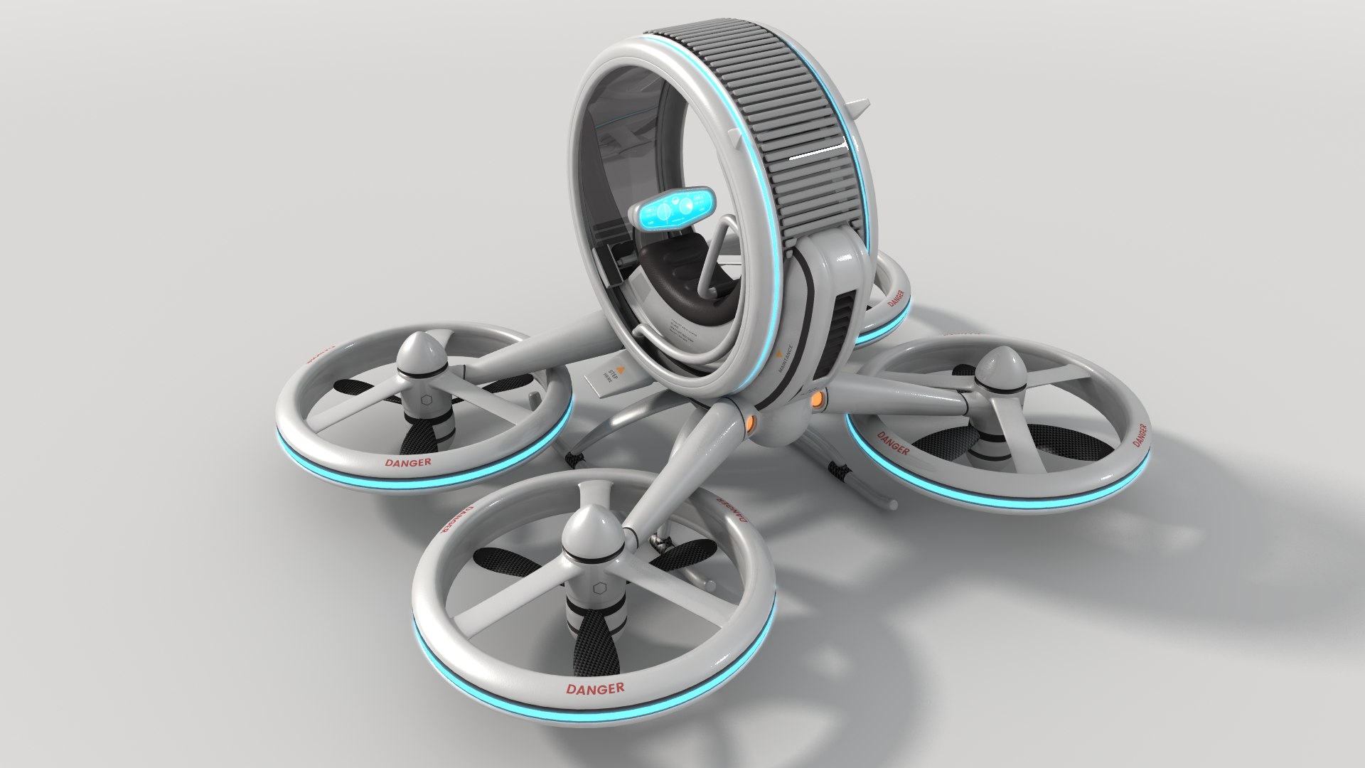 3D Manned Drone Concept Quadcopter - TurboSquid 2086389