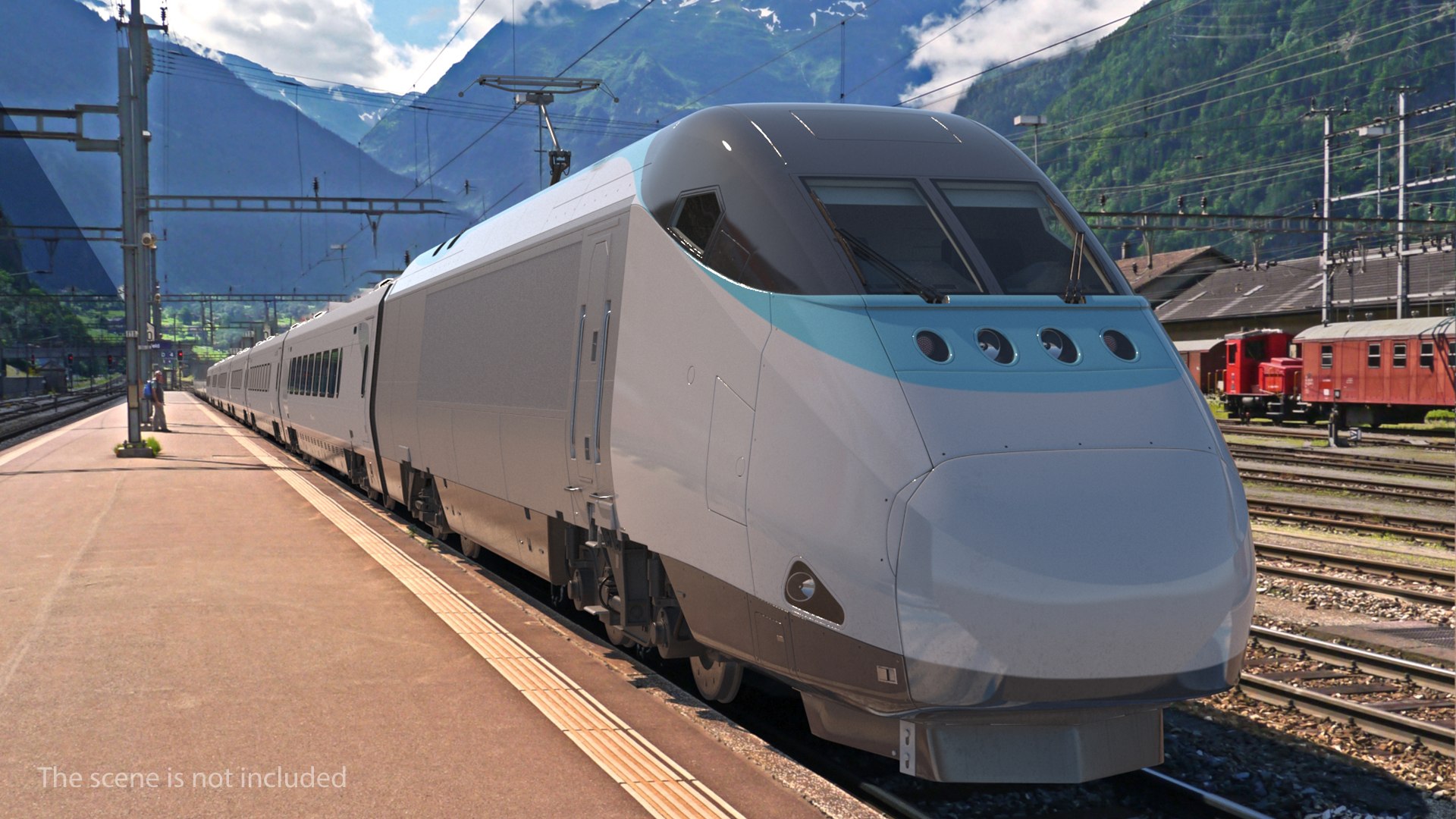 Express Train Generic 3D model preview