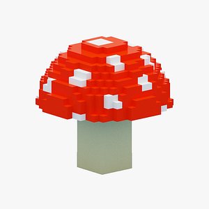 Voxel Mushroom 3D model