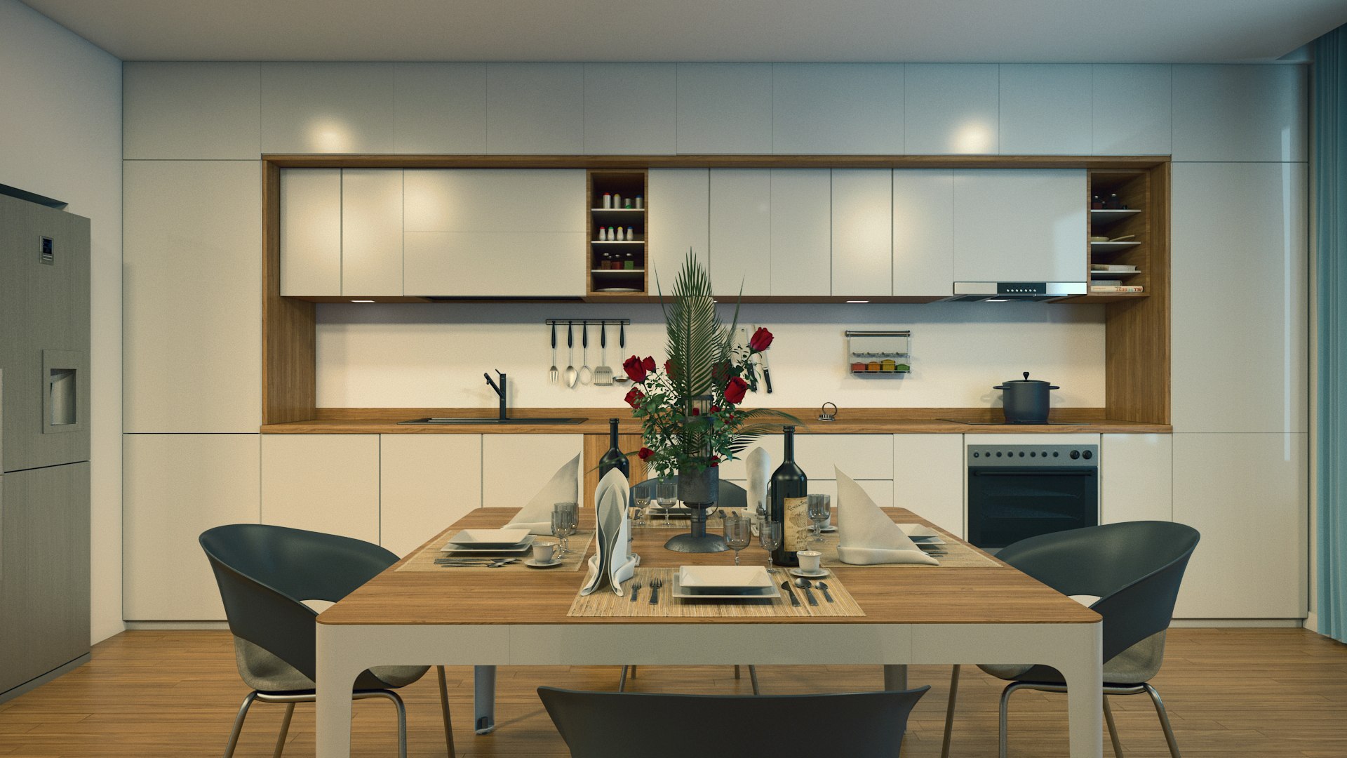 3D Kitchen Interior Scene 2 Model - TurboSquid 1599906