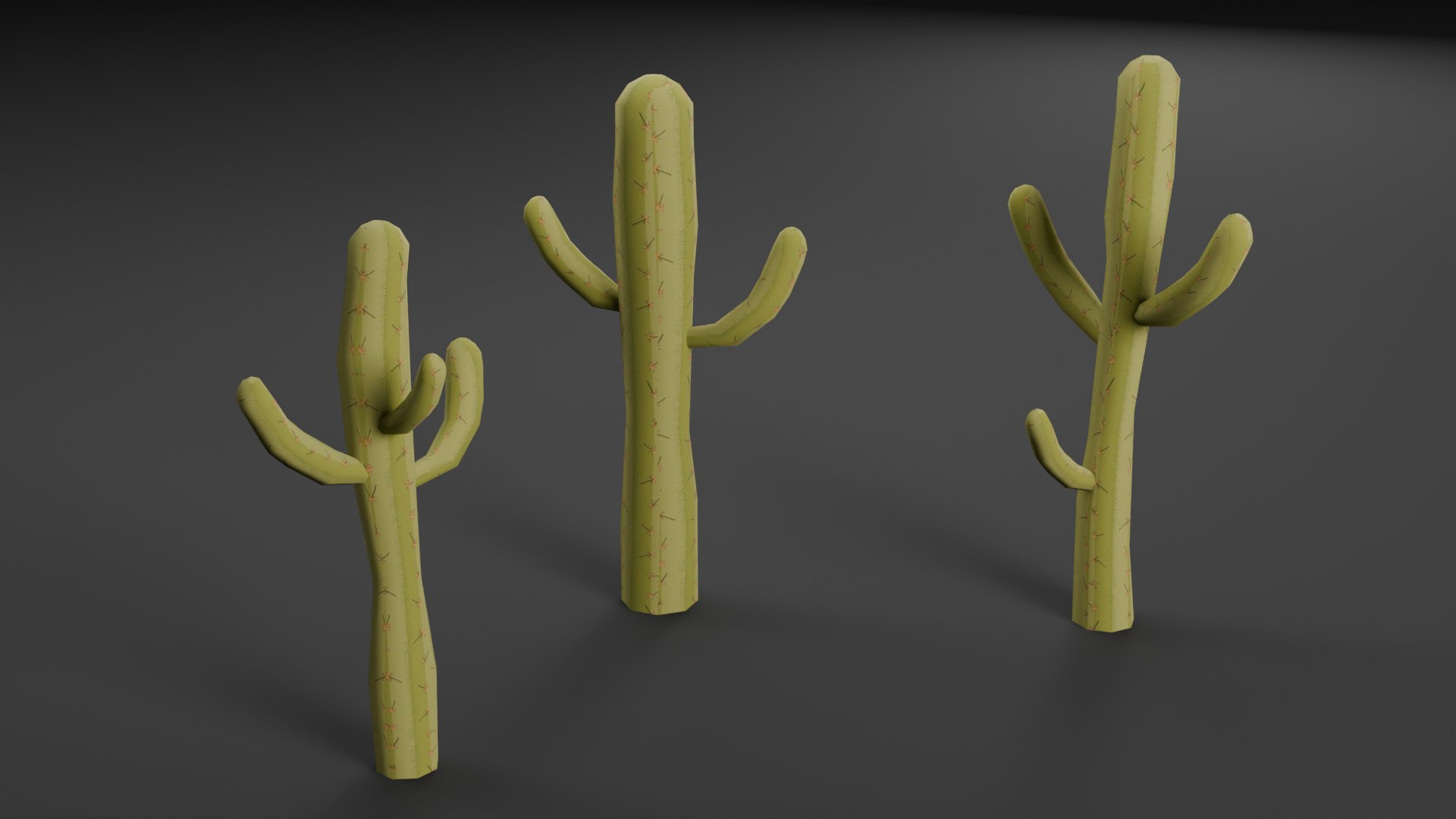 3D Low Poly Cactus Model Model - TurboSquid 2344104