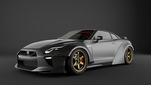Nissan GTR R35 with Liberty walk kit