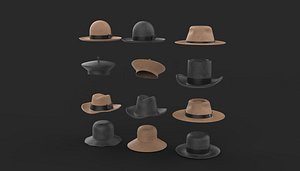 Human hats 3D model