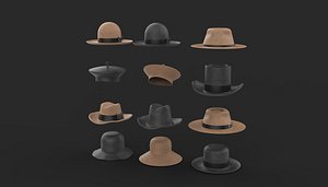 Human hats 3D model