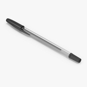 Ballpoint Black Pen 3D