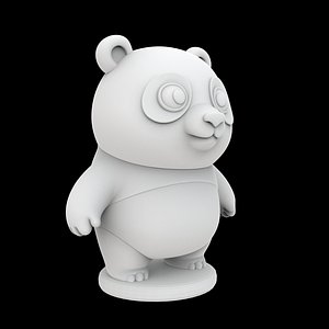 3D model Cartoon Panda Figurine 3D Print Model