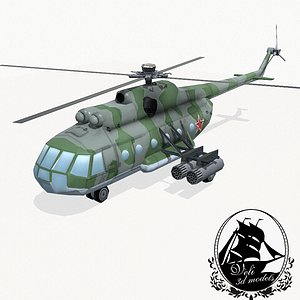 mil mi-8 helicopter 3d fbx