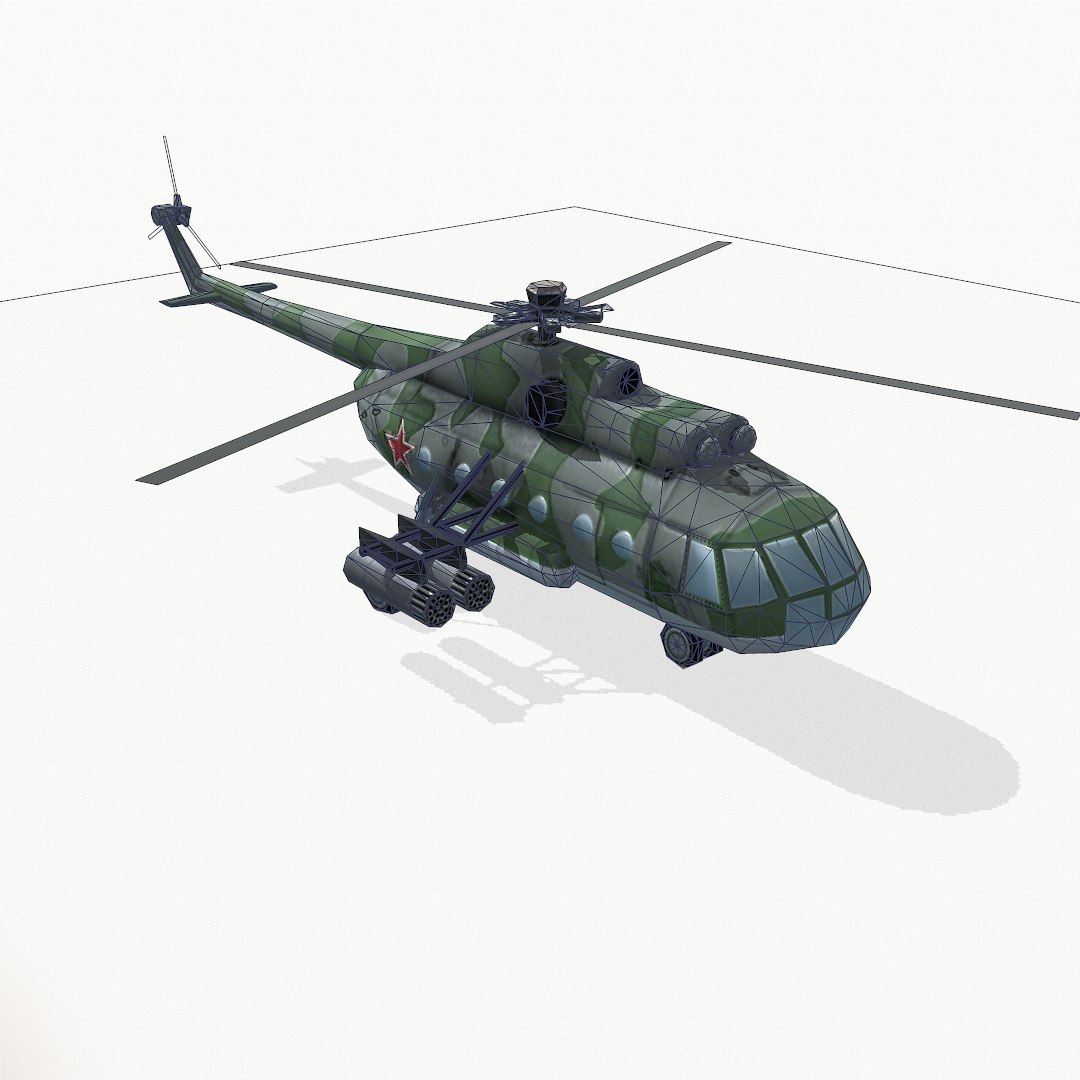 Mil Mi-8 Helicopter 3d Fbx